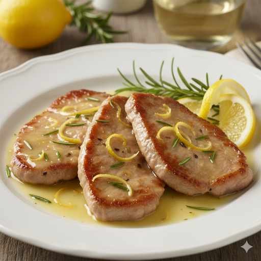 Scaloppine al limone e rosmarino